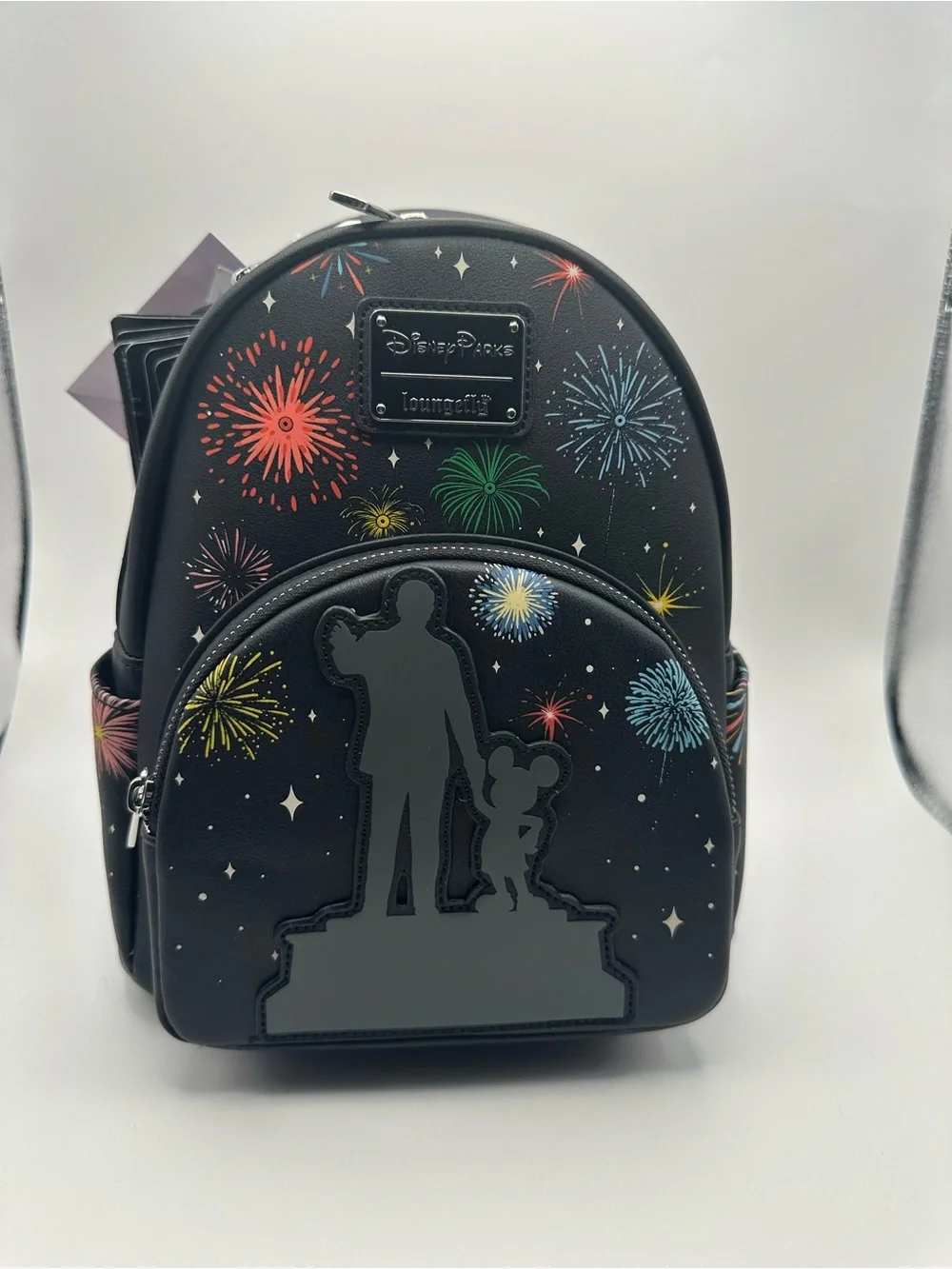 NWT Loungefly light up Disney Parks 100 Years Fireworks Mini Backpack